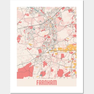 Farnham - United Kingdom Chalk City Map Posters and Art